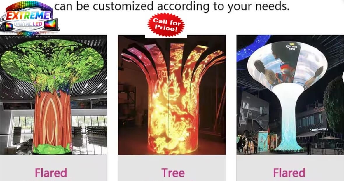 Flared LED Columns
